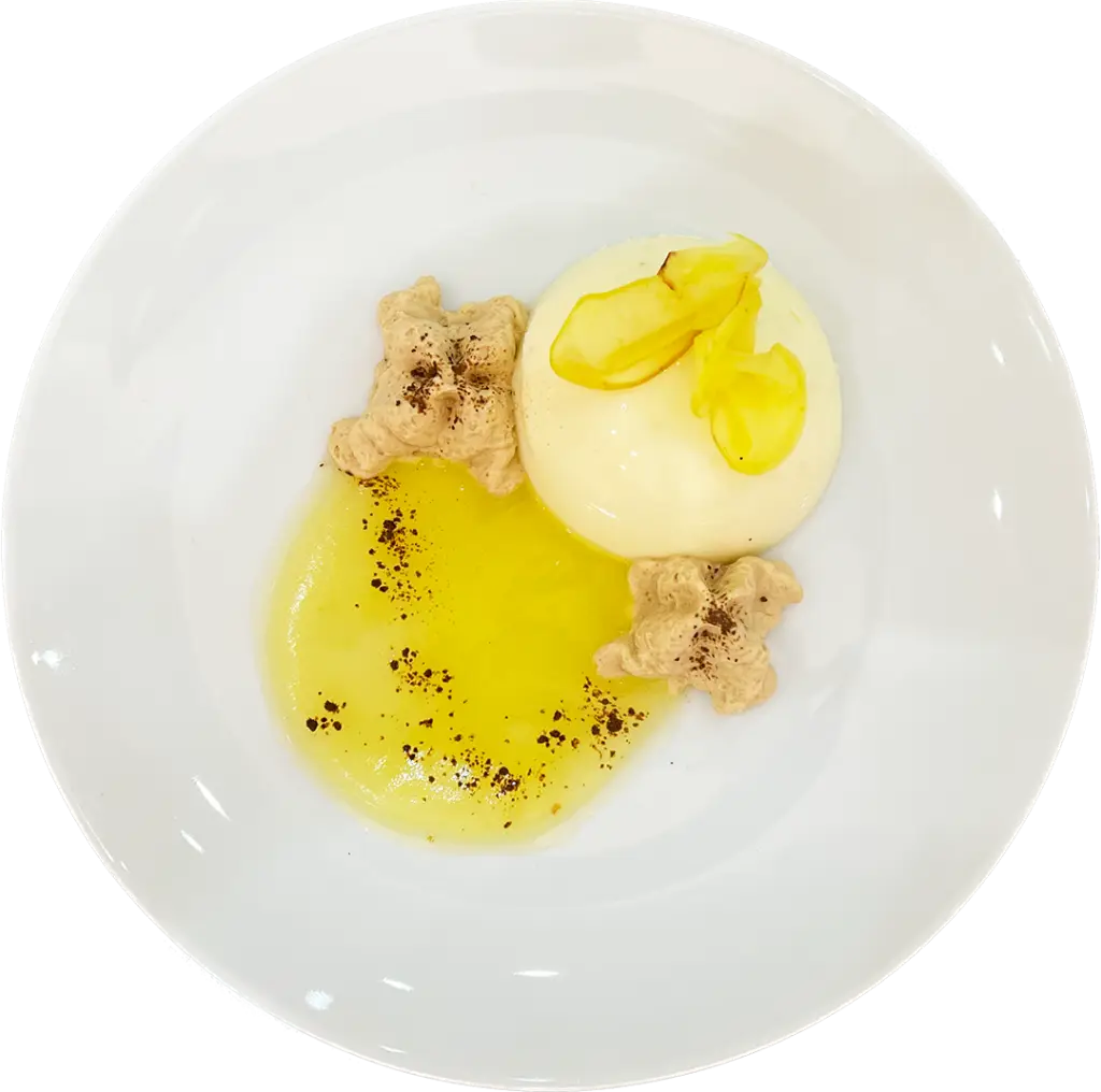 ricetta Panna cotta mela e spuma di caffe