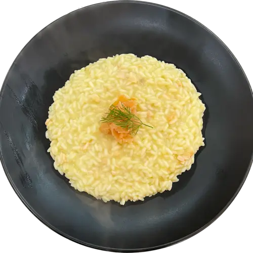 Ricetta risotto capra e salmone