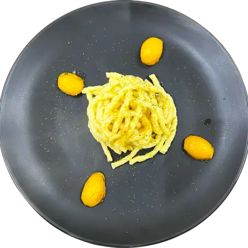 ricetta fusilli avellinesi pomodorini gialli alici, e bottarga