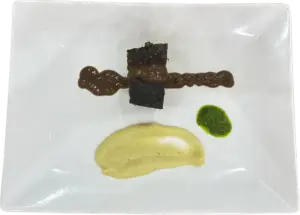 ricetta Guancia di vtello crema di topinambur e pesto di sedano