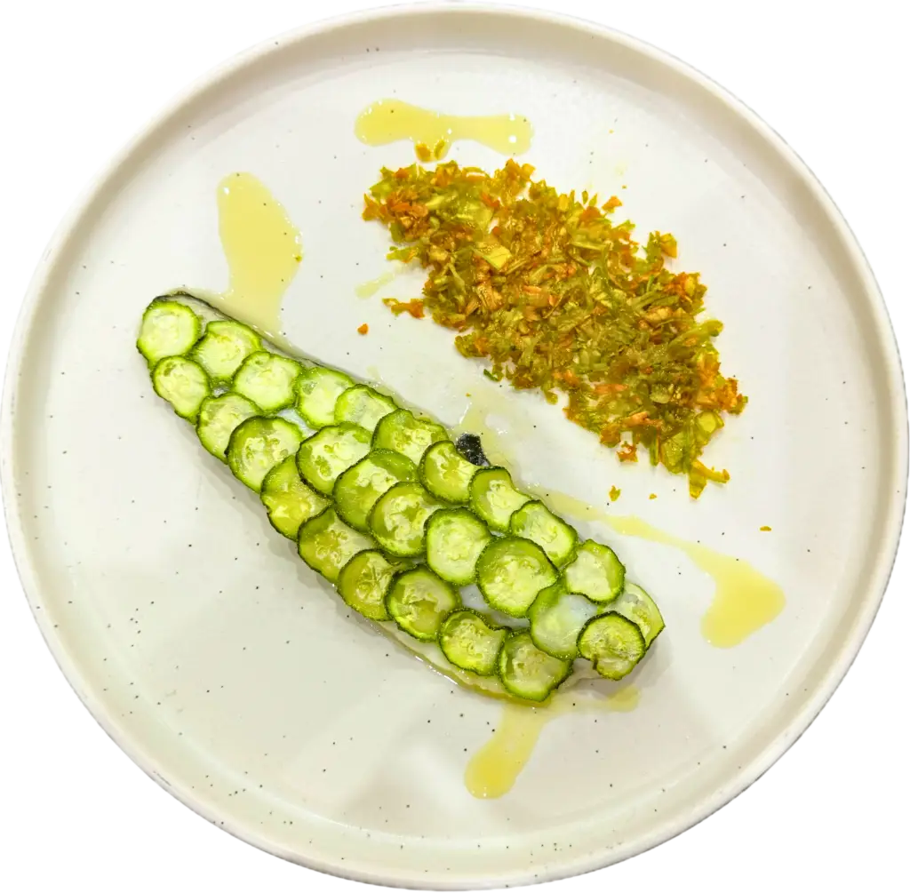 Ricetta Spigola in corsta di zucchine